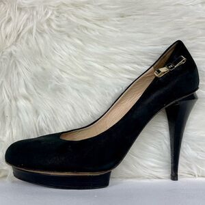 Elisabetta Franchi | black suede heels 38 front platform look